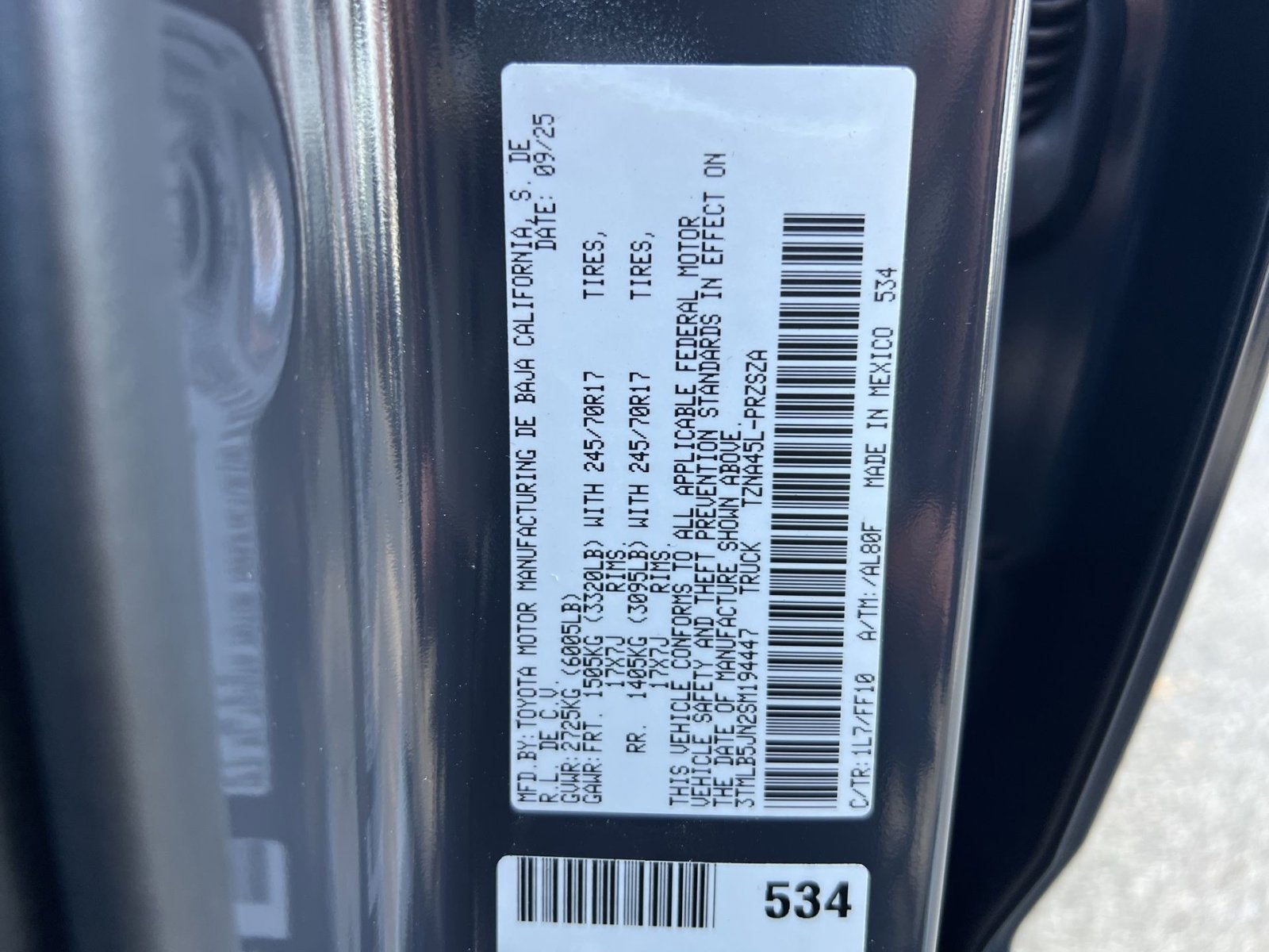 2025 Toyota Tacoma SR5