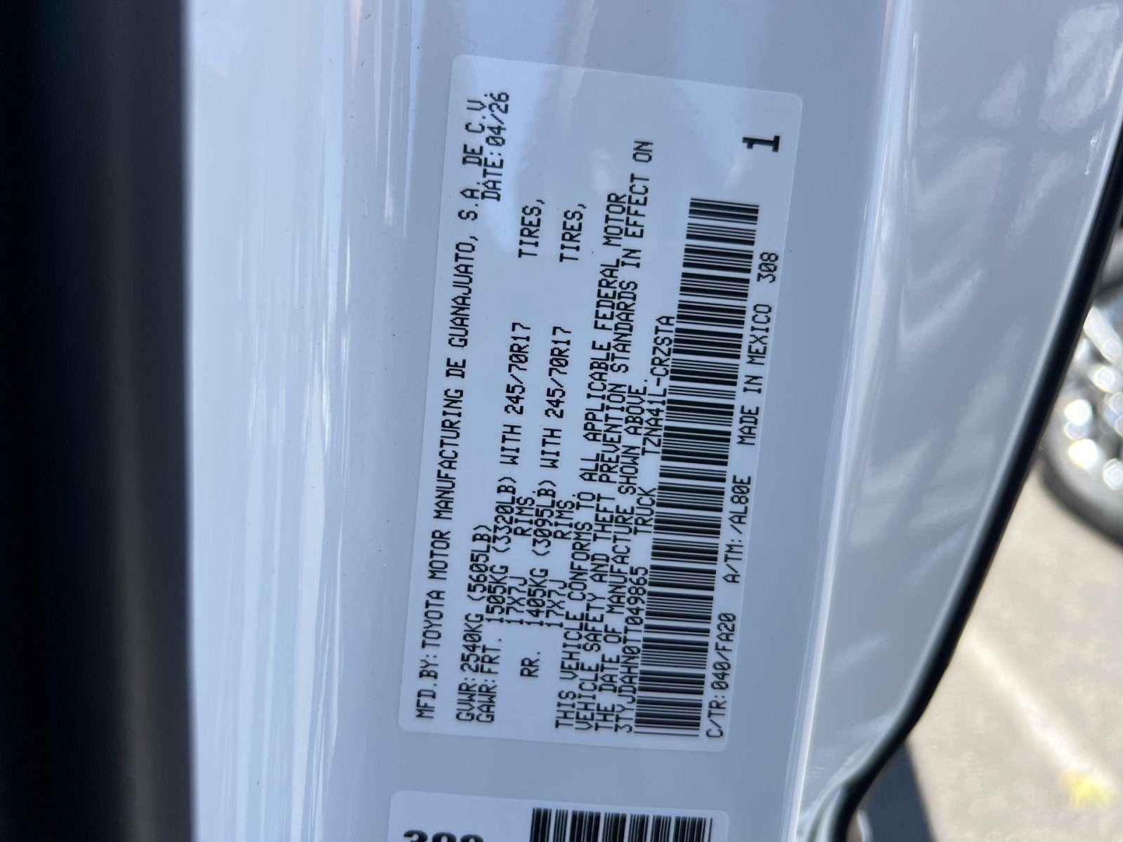 2026 Toyota Tacoma SR