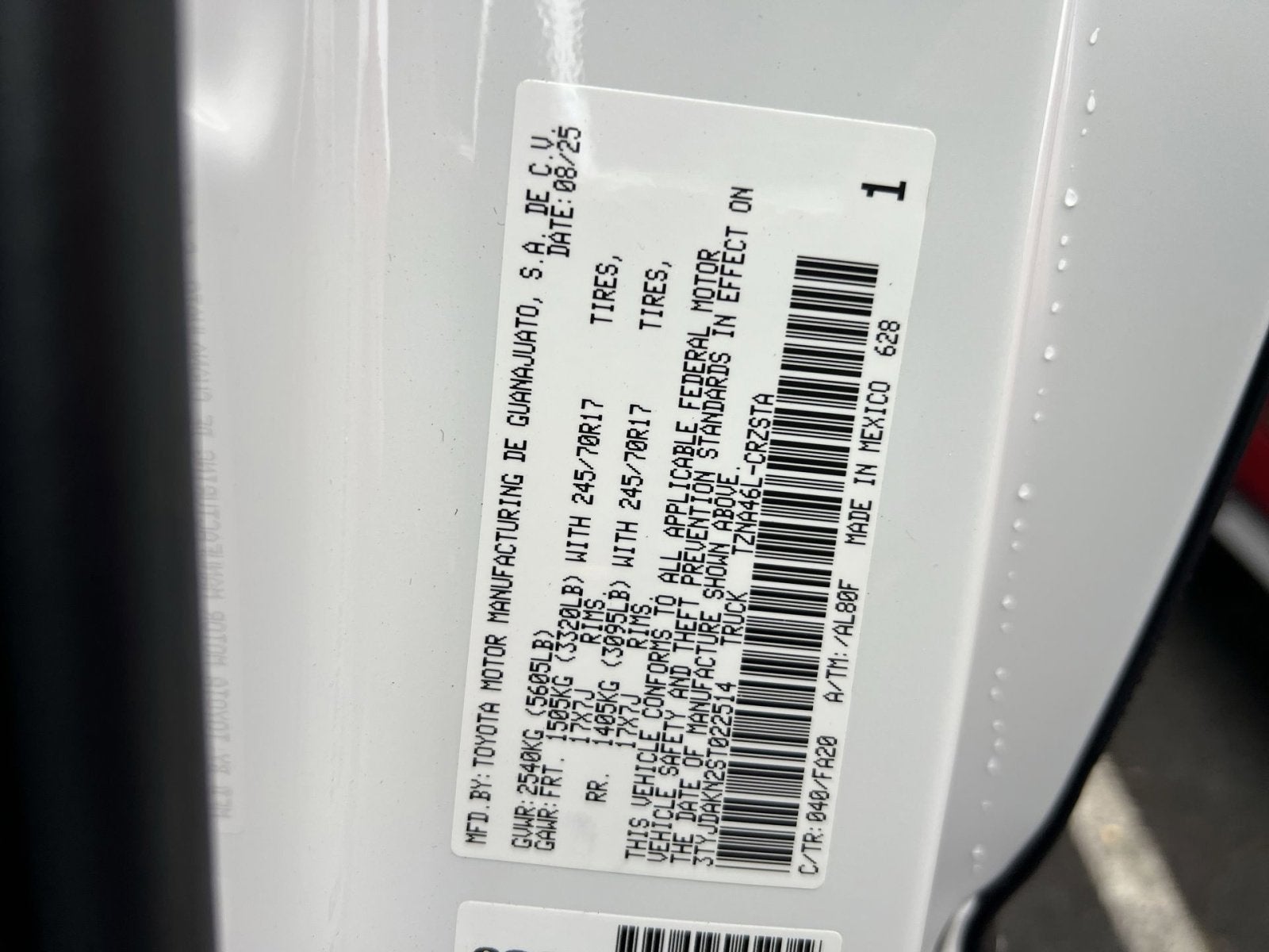 2025 Toyota Tacoma SR