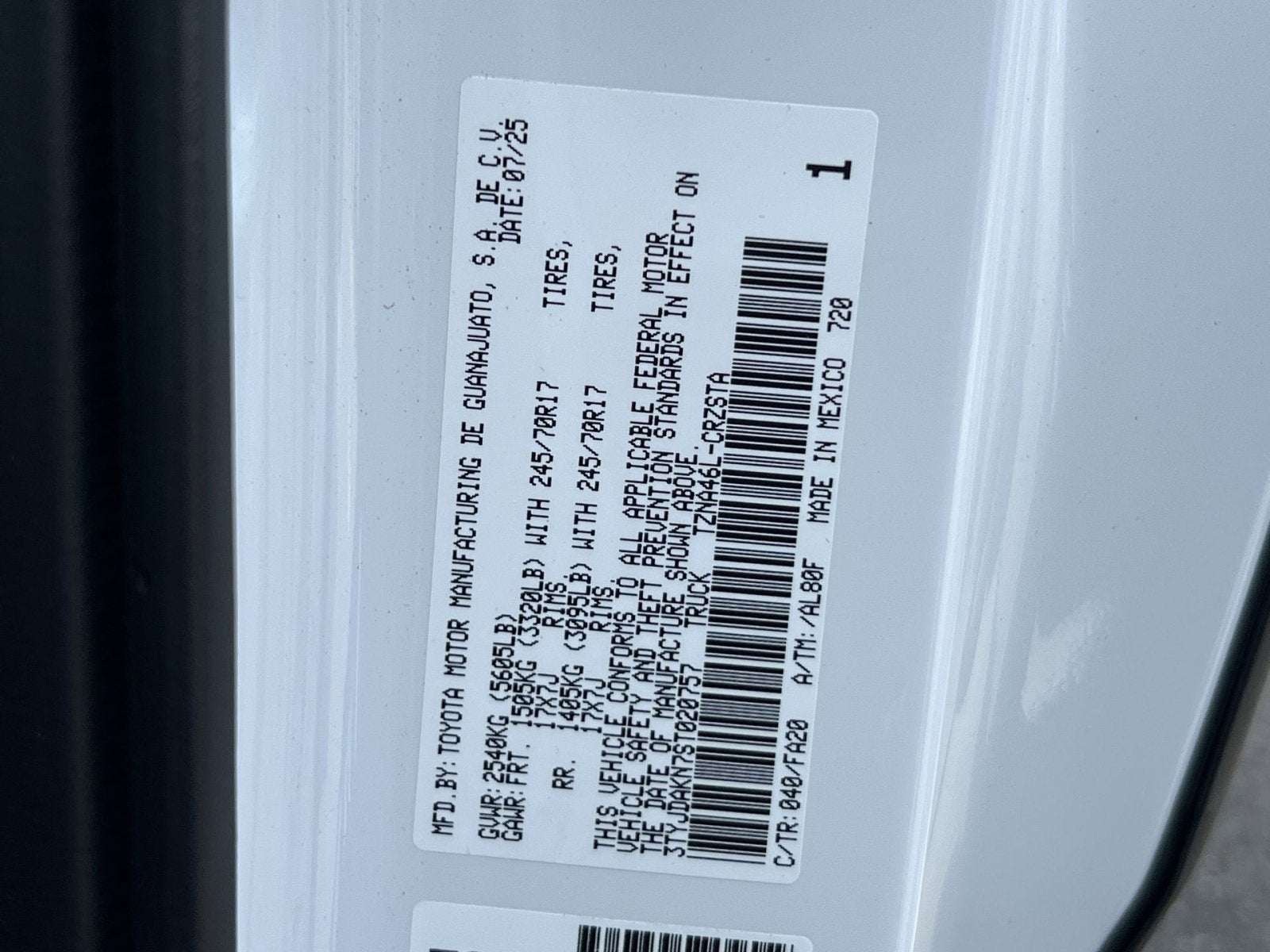 2025 Toyota Tacoma SR