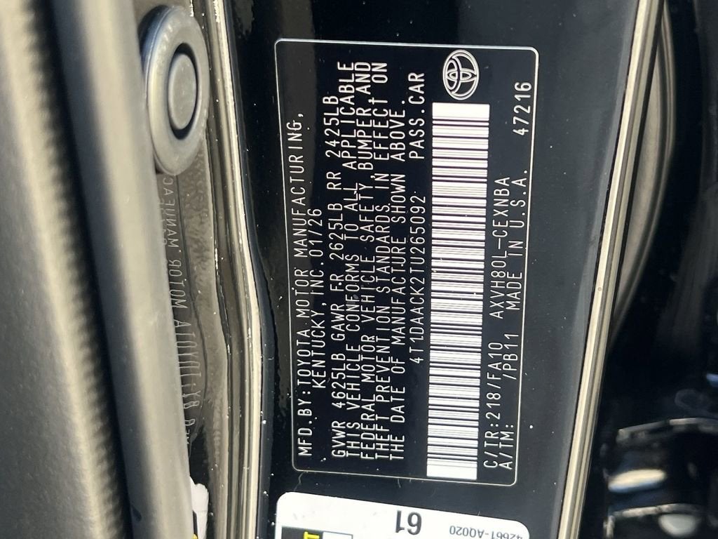 2026 Toyota Camry LE