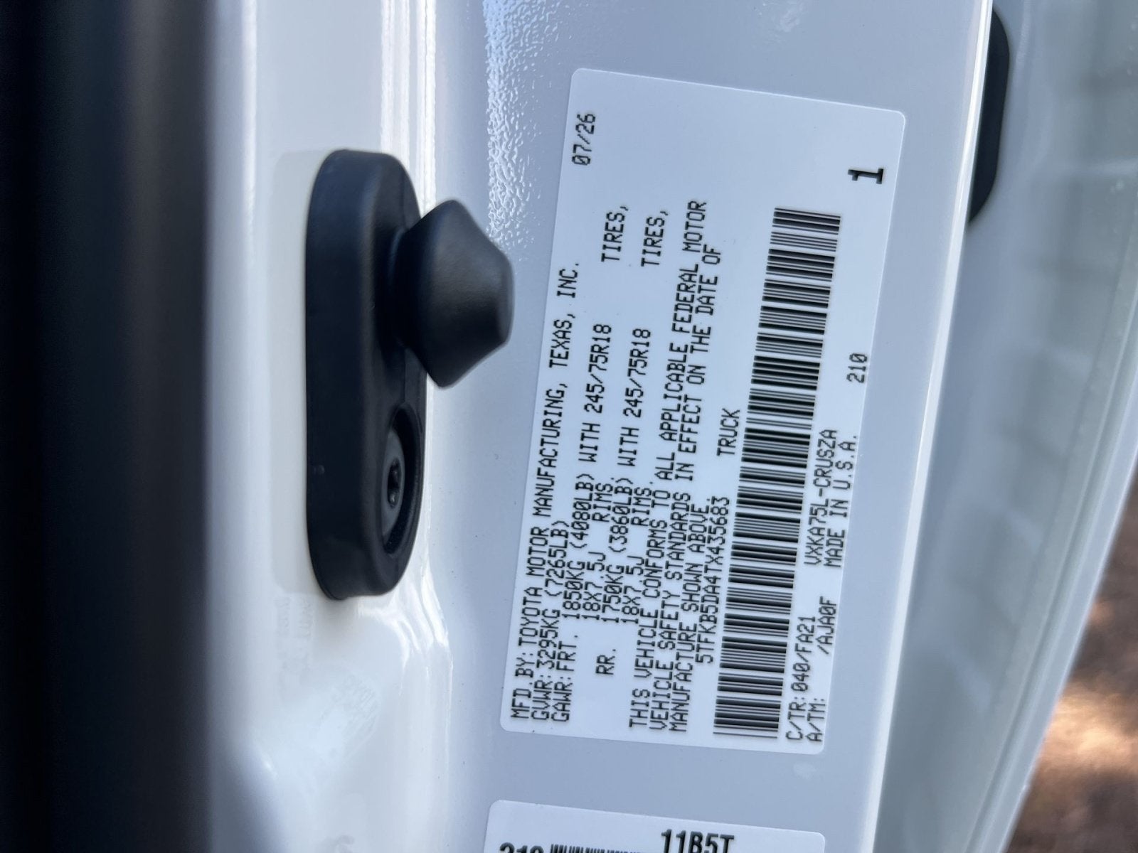 2026 Toyota Tundra SR