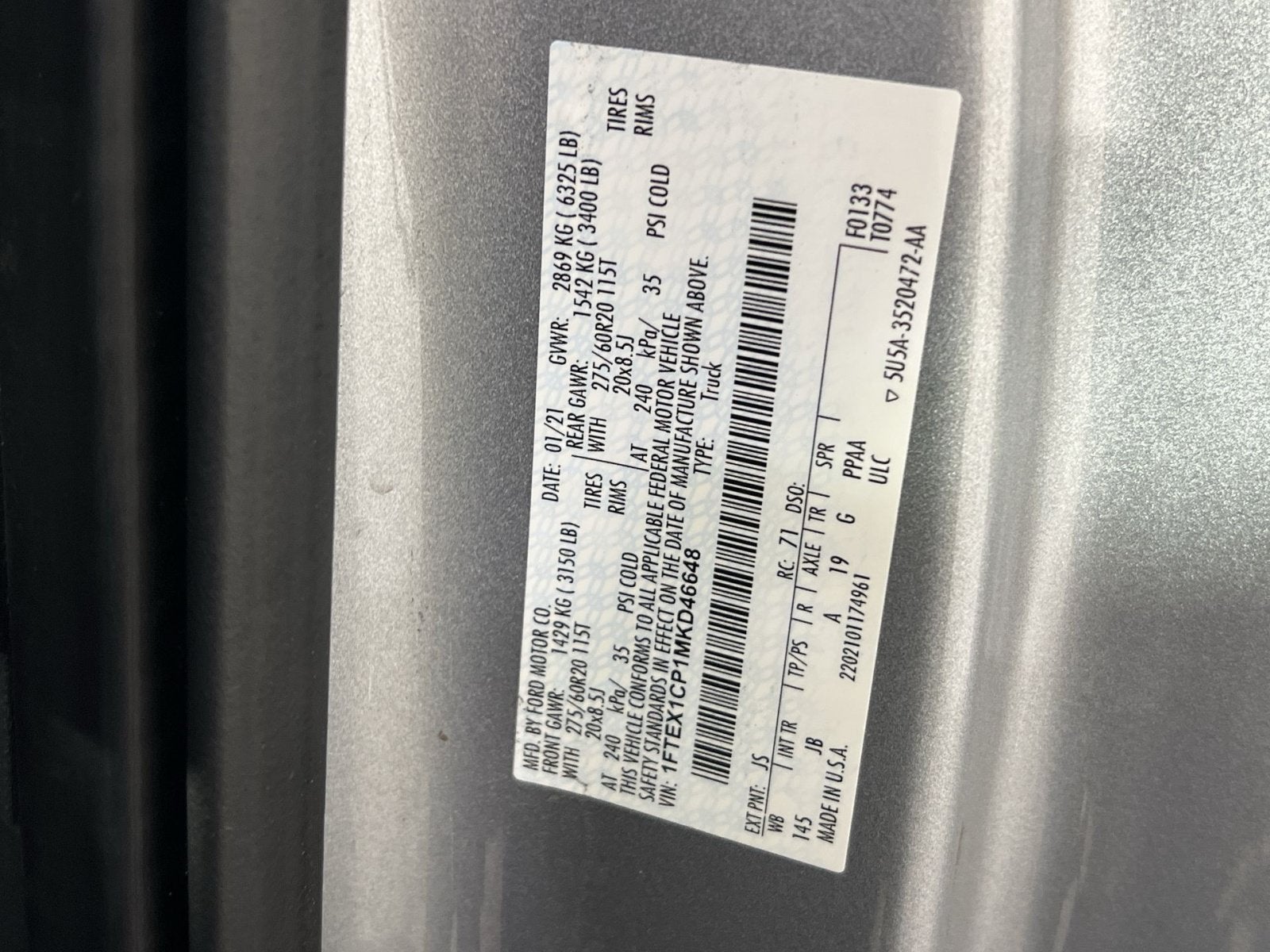 2021 Ford F-150 XL