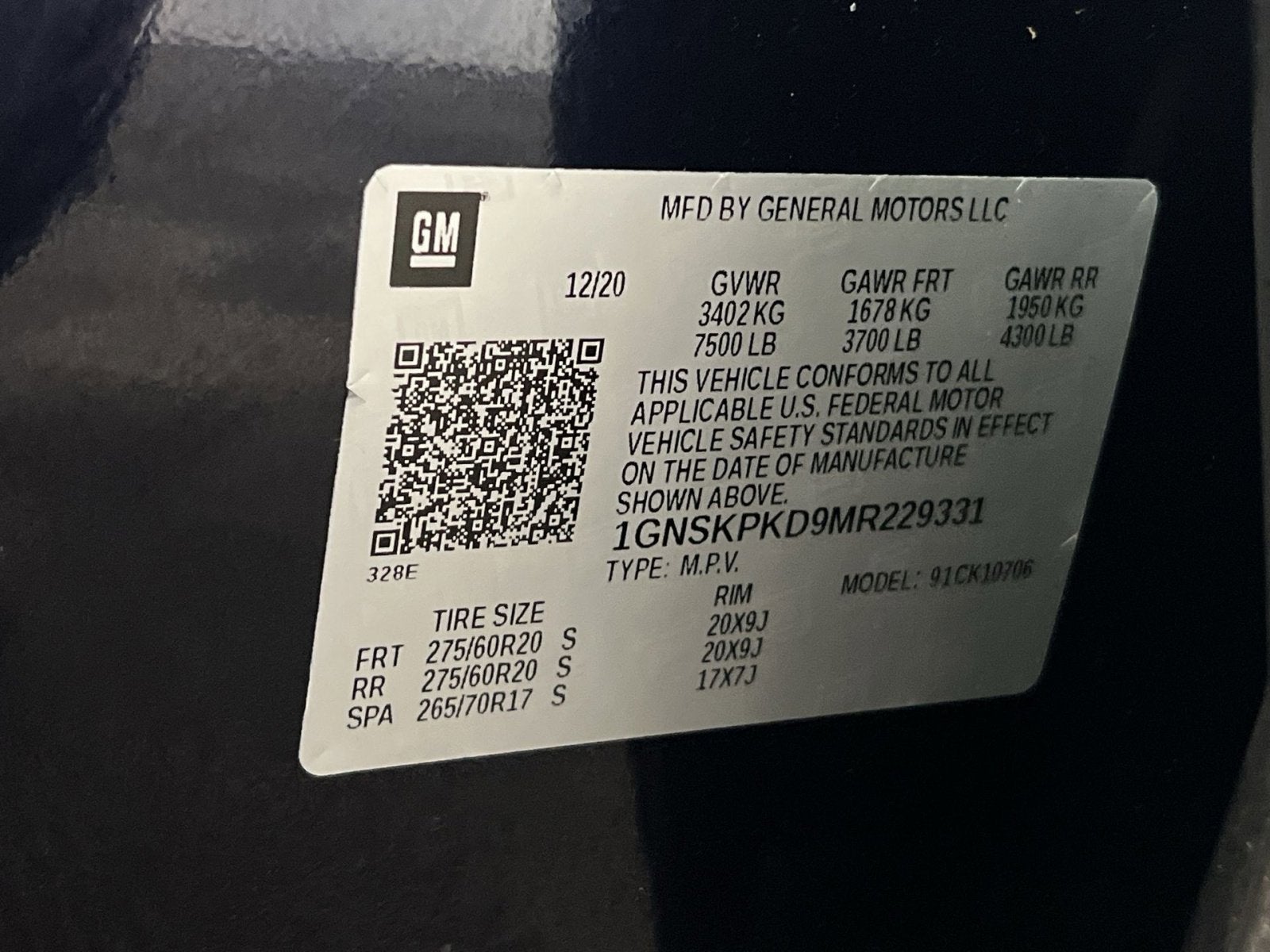 2021 Chevrolet Tahoe Z71