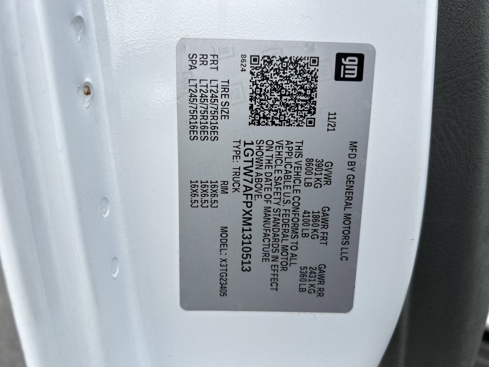 2021 GMC Savana 2500 Work Van