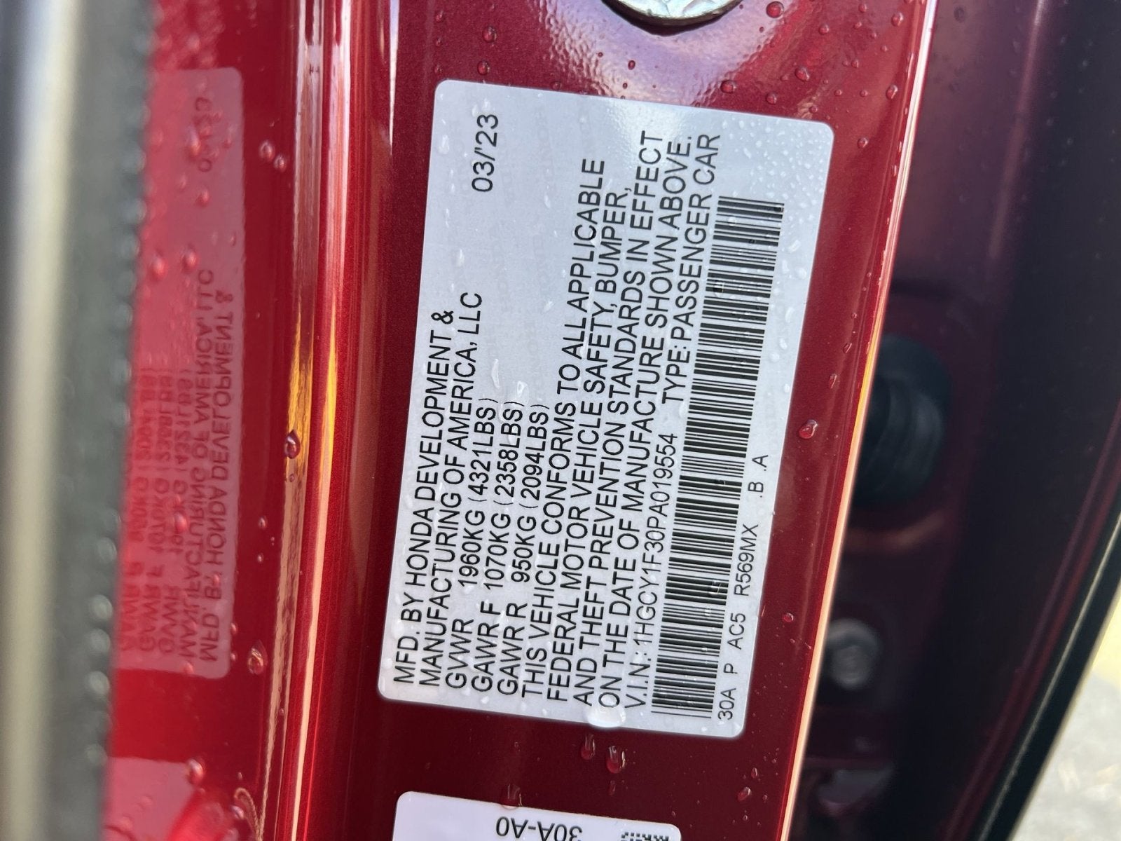 2023 Honda Accord EX