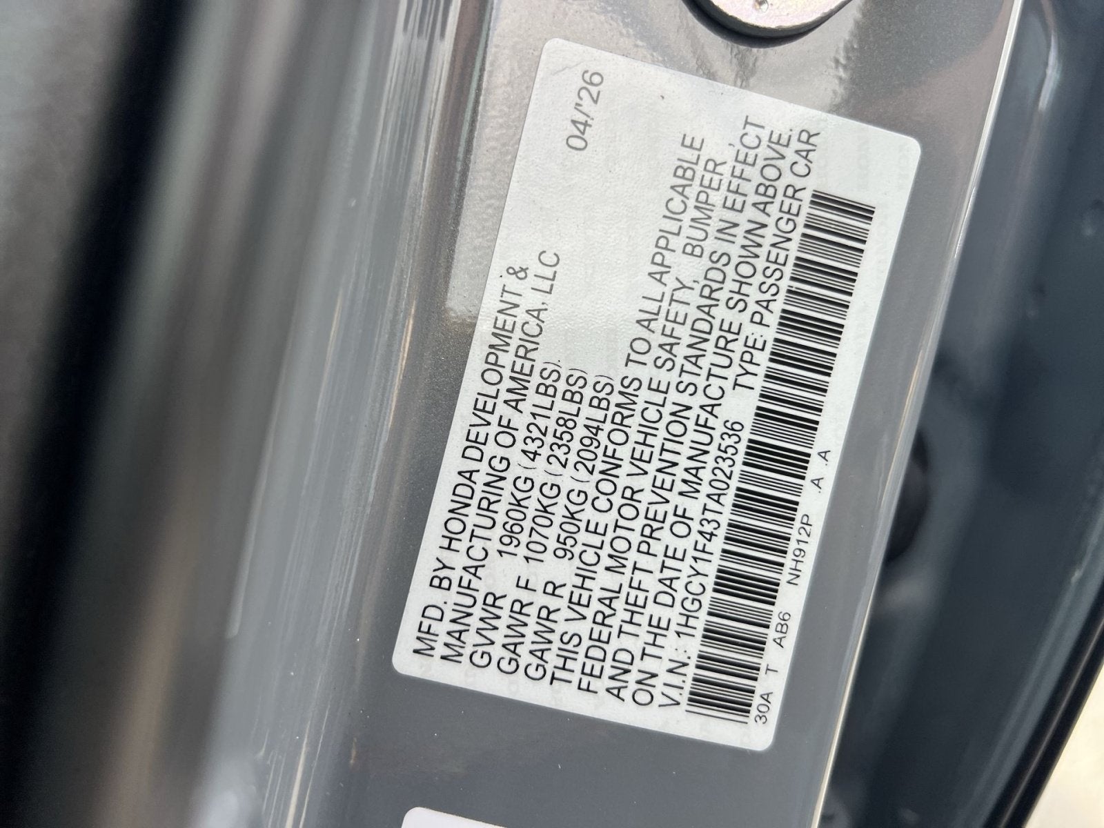 2026 Honda Accord SE
