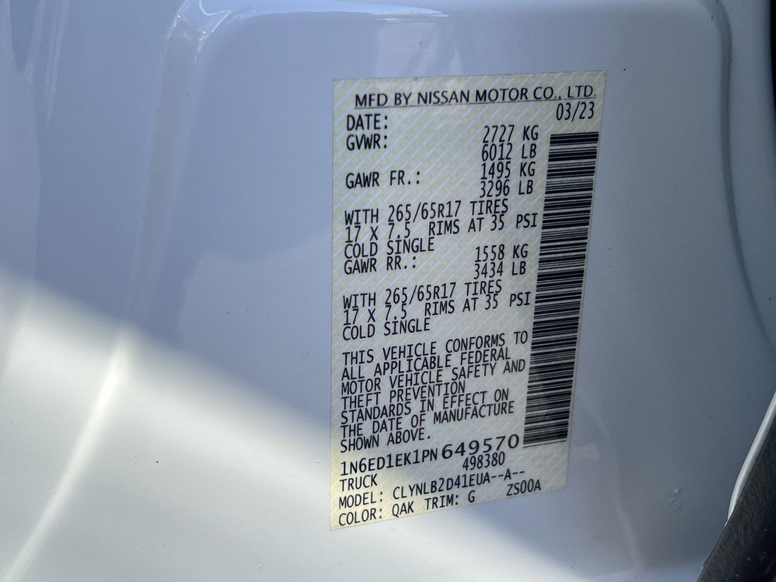 2023 Nissan Frontier SV