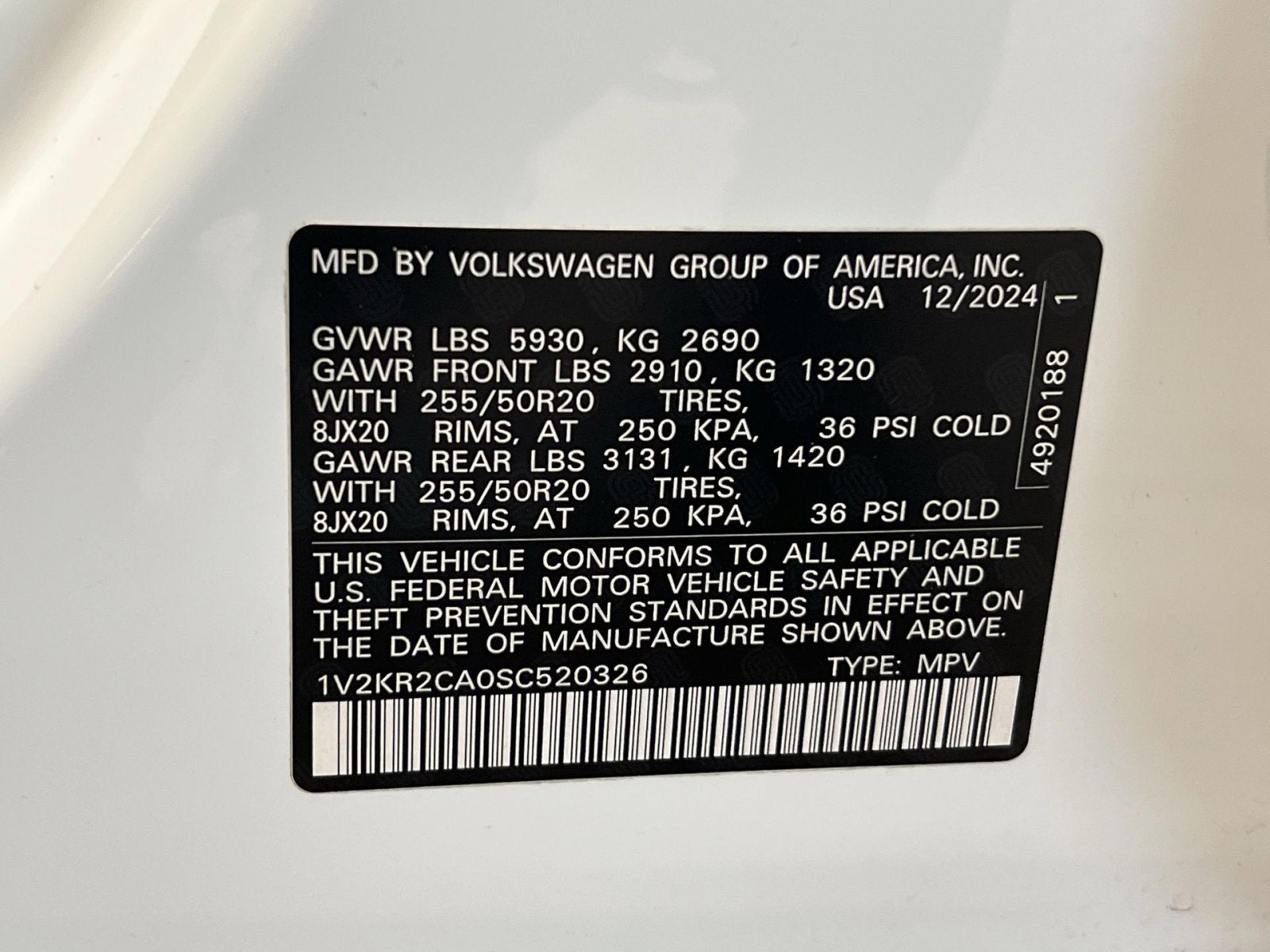 2025 Volkswagen Atlas 2.0T SE w/Technology