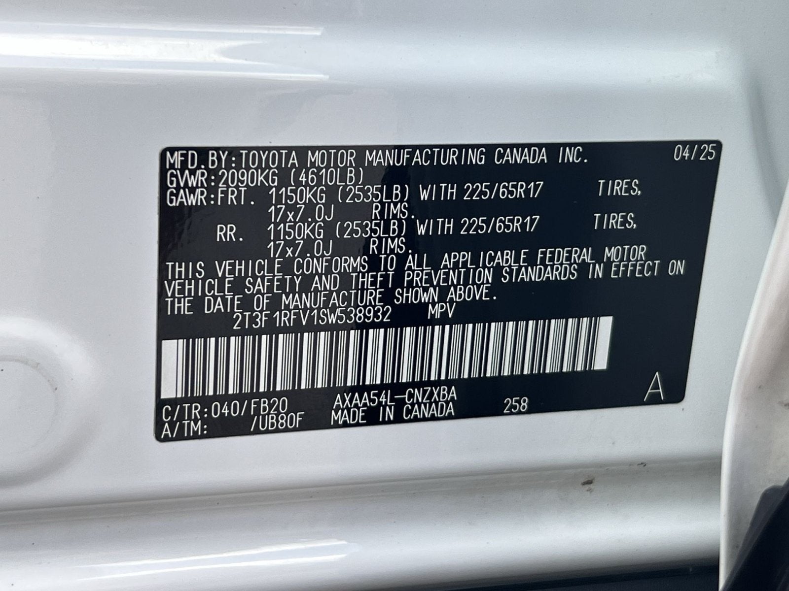 2025 Toyota RAV4 LE