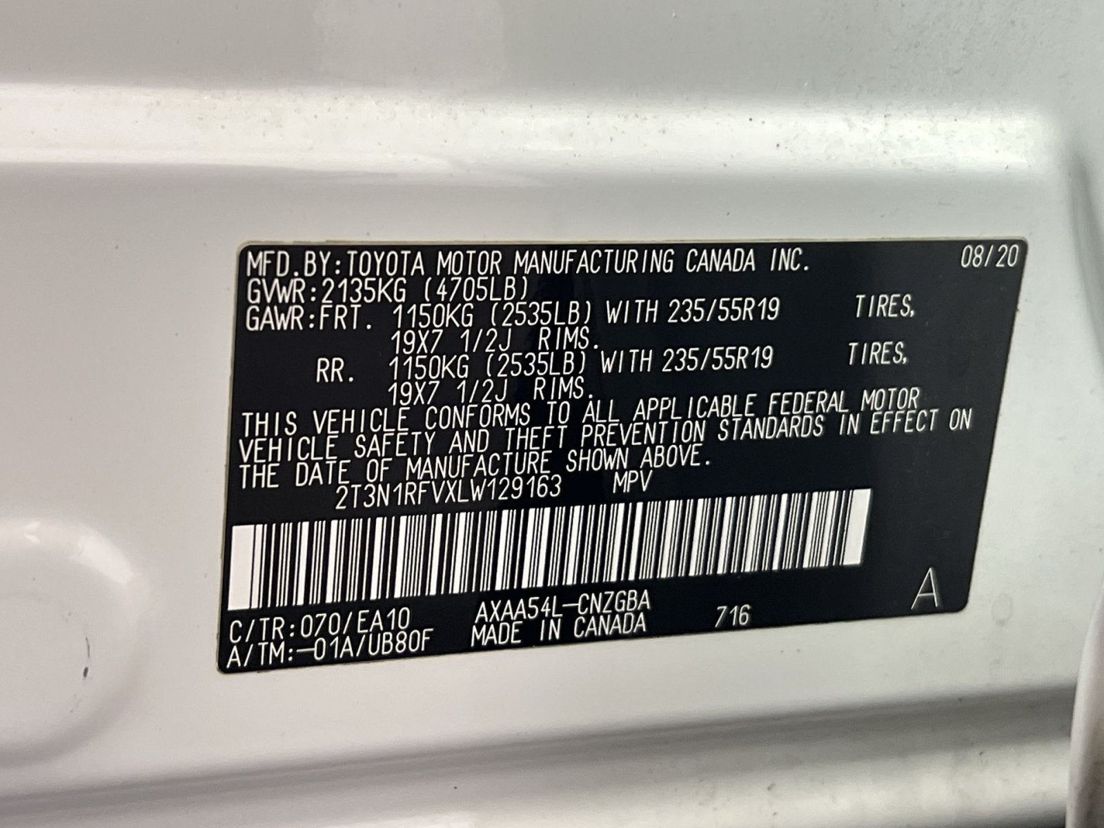 2020 Toyota RAV4 Limited