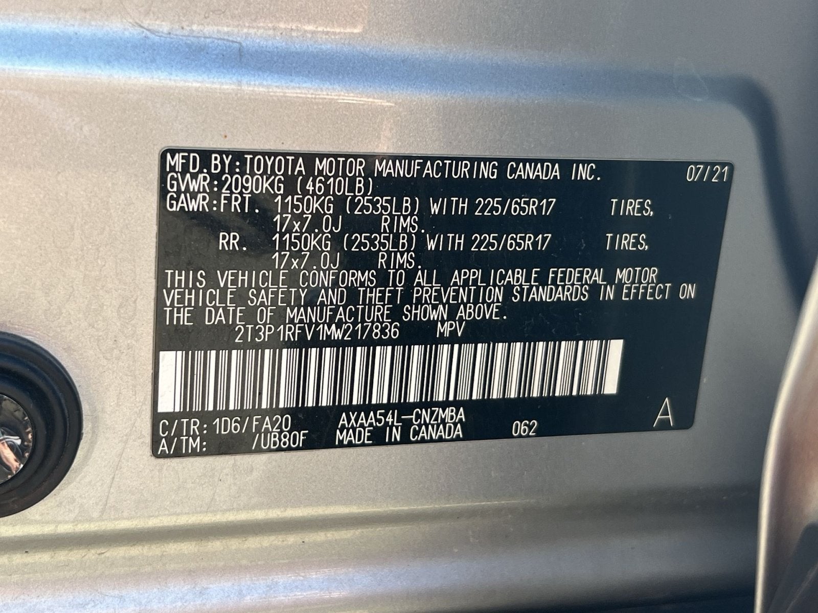 2021 Toyota RAV4 XLE