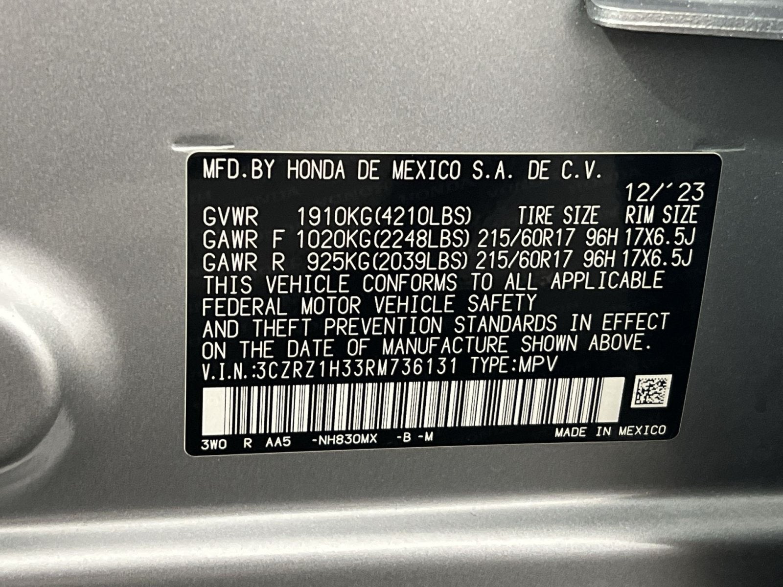 2024 Honda HR-V LX