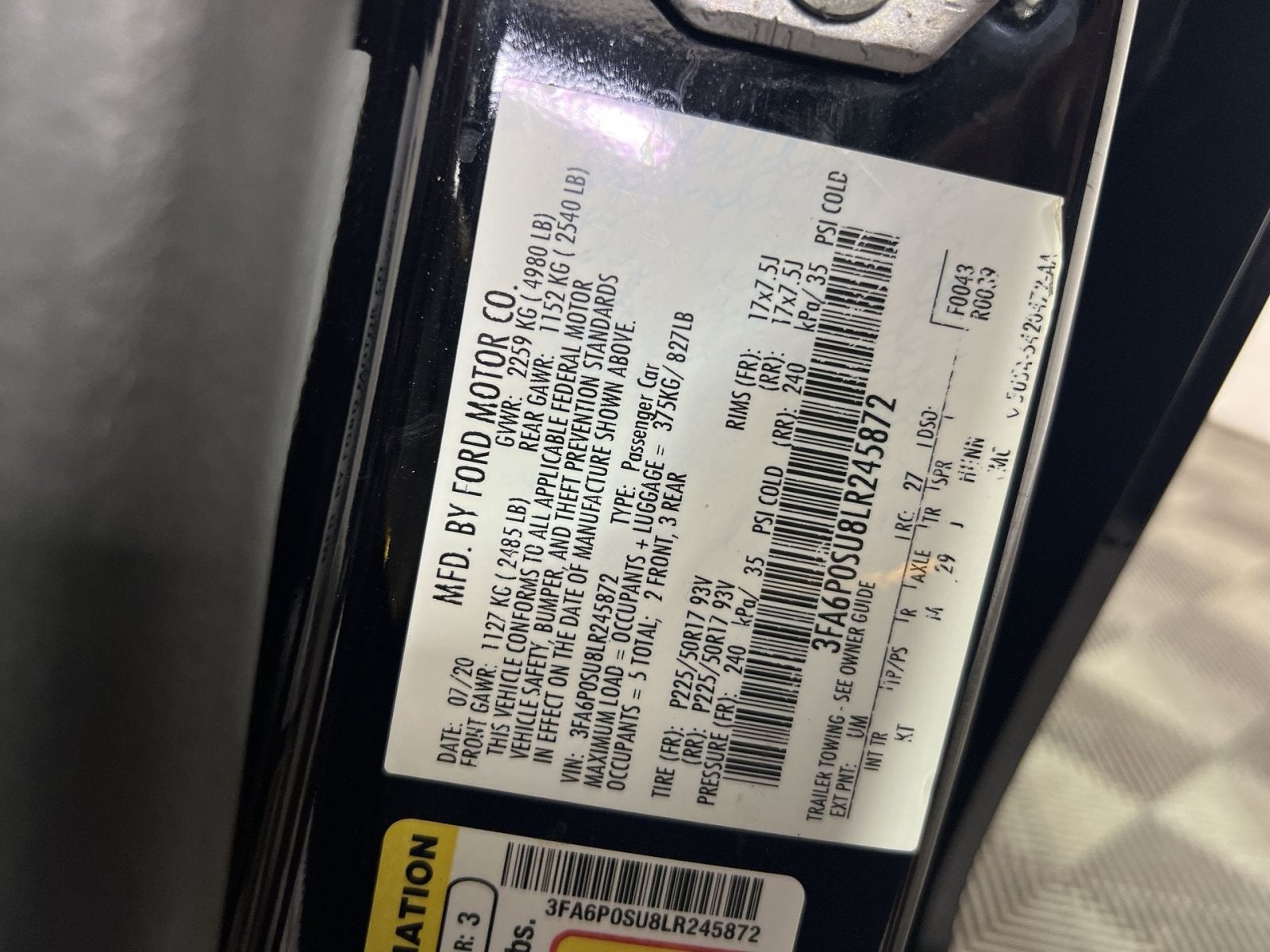2020 Ford Fusion Energi Titanium