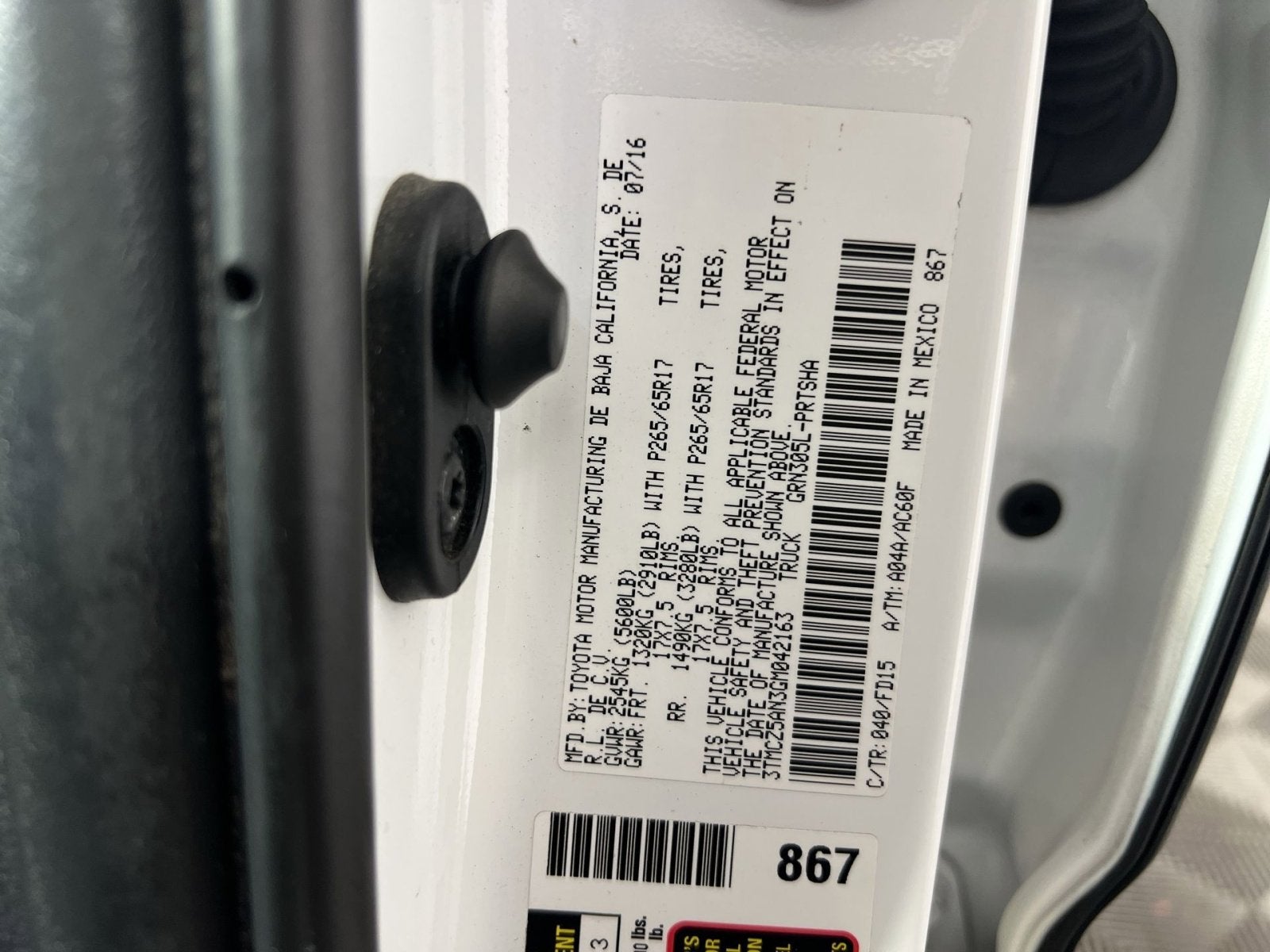 2016 Toyota Tacoma TRD Sport