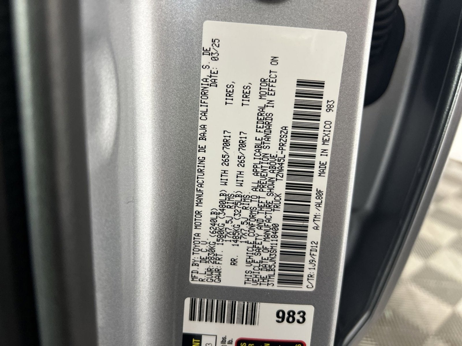 2025 Toyota Tacoma TRD Off-Road