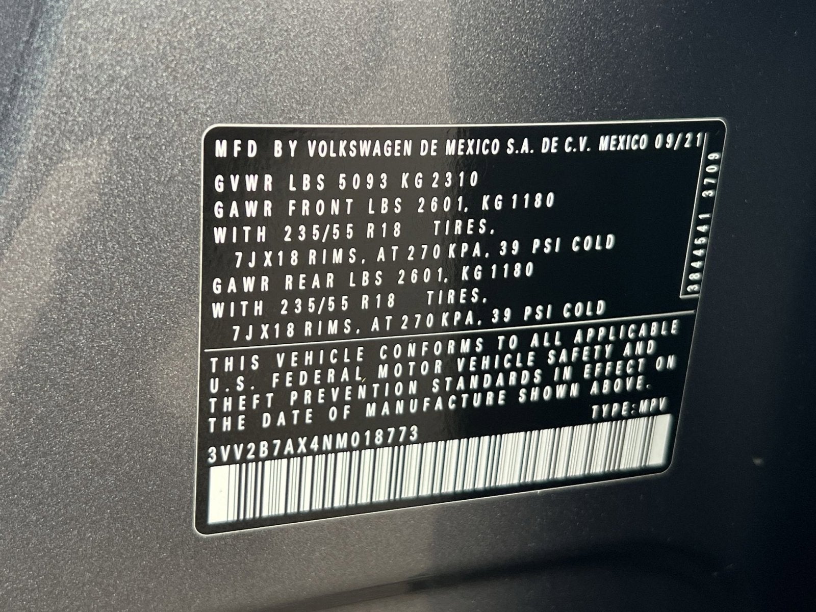 2022 Volkswagen Tiguan 2.0T SE