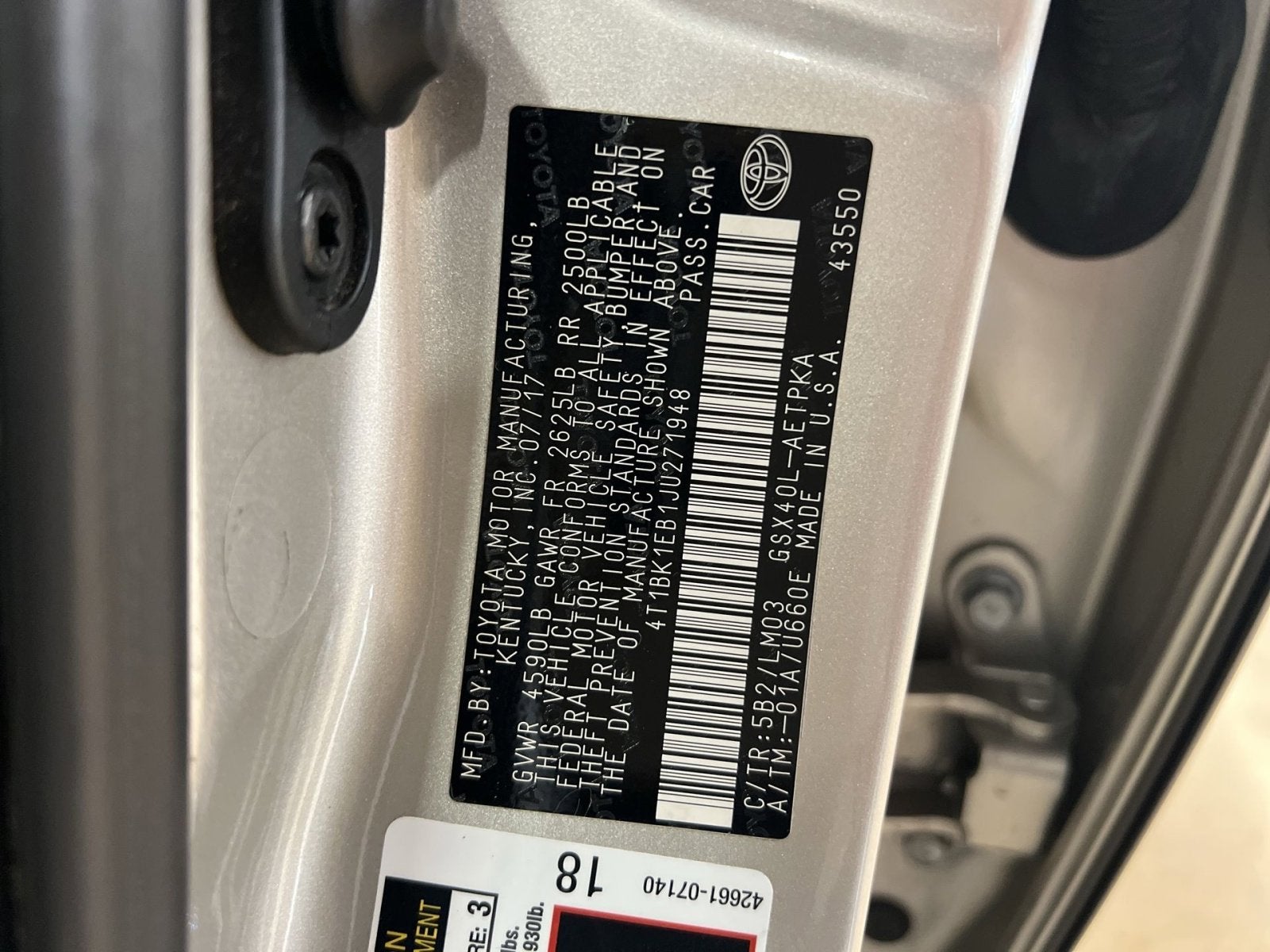 2018 Toyota Avalon Limited