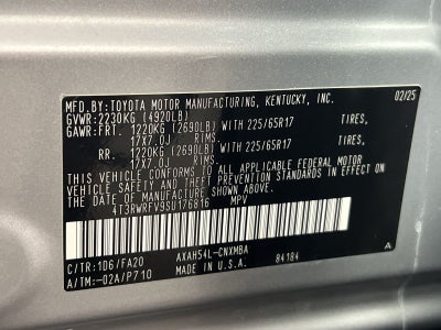2025 Toyota RAV4 Hybrid XLE