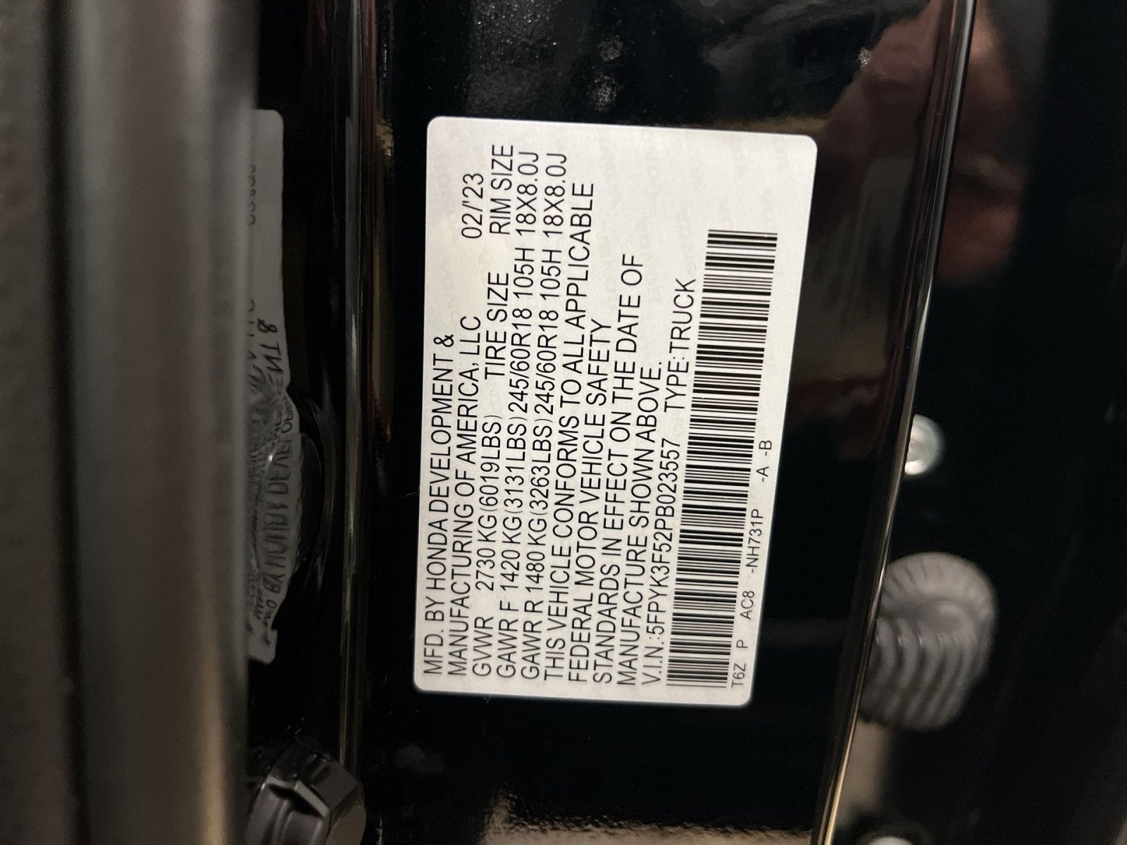 2023 Honda Ridgeline RTL