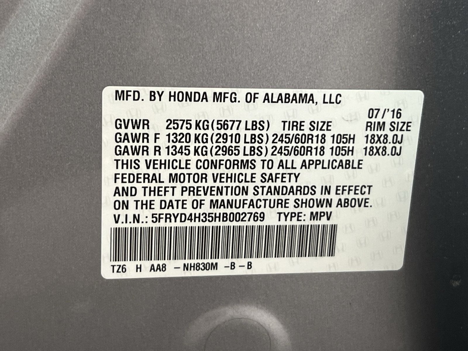2017 Acura MDX 3.5L