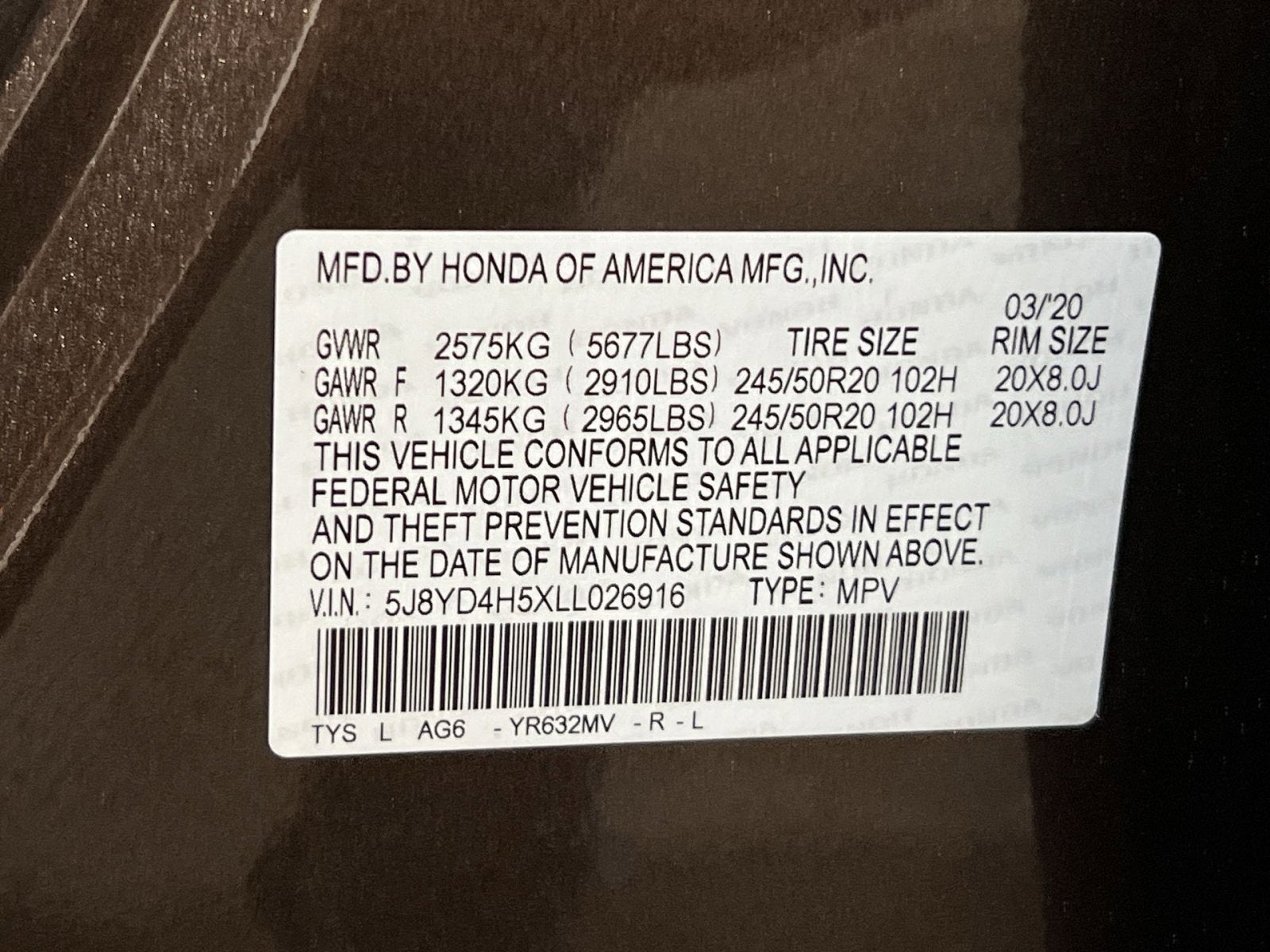 2020 Acura MDX Technology