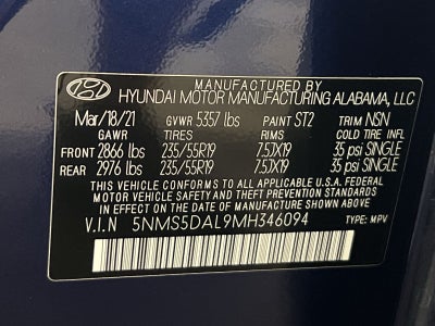 2021 Hyundai Santa Fe Calligraphy
