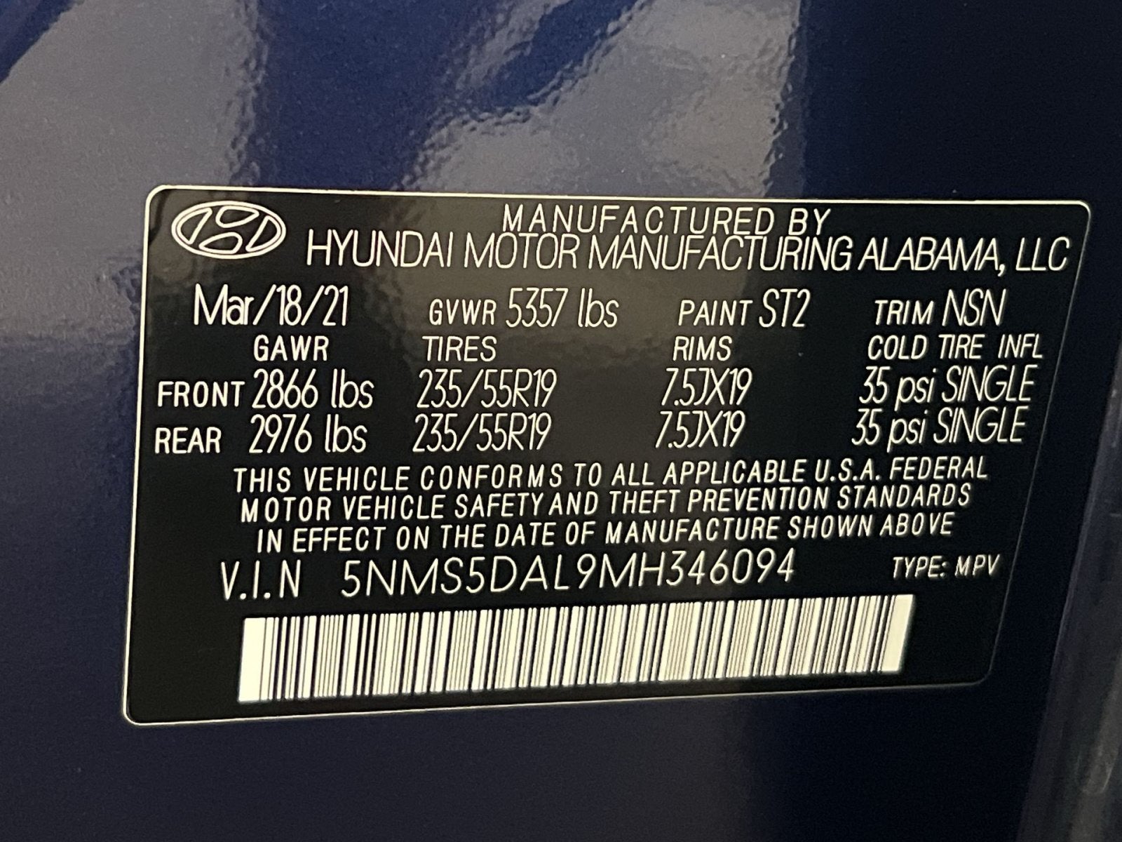 2021 Hyundai Santa Fe Calligraphy