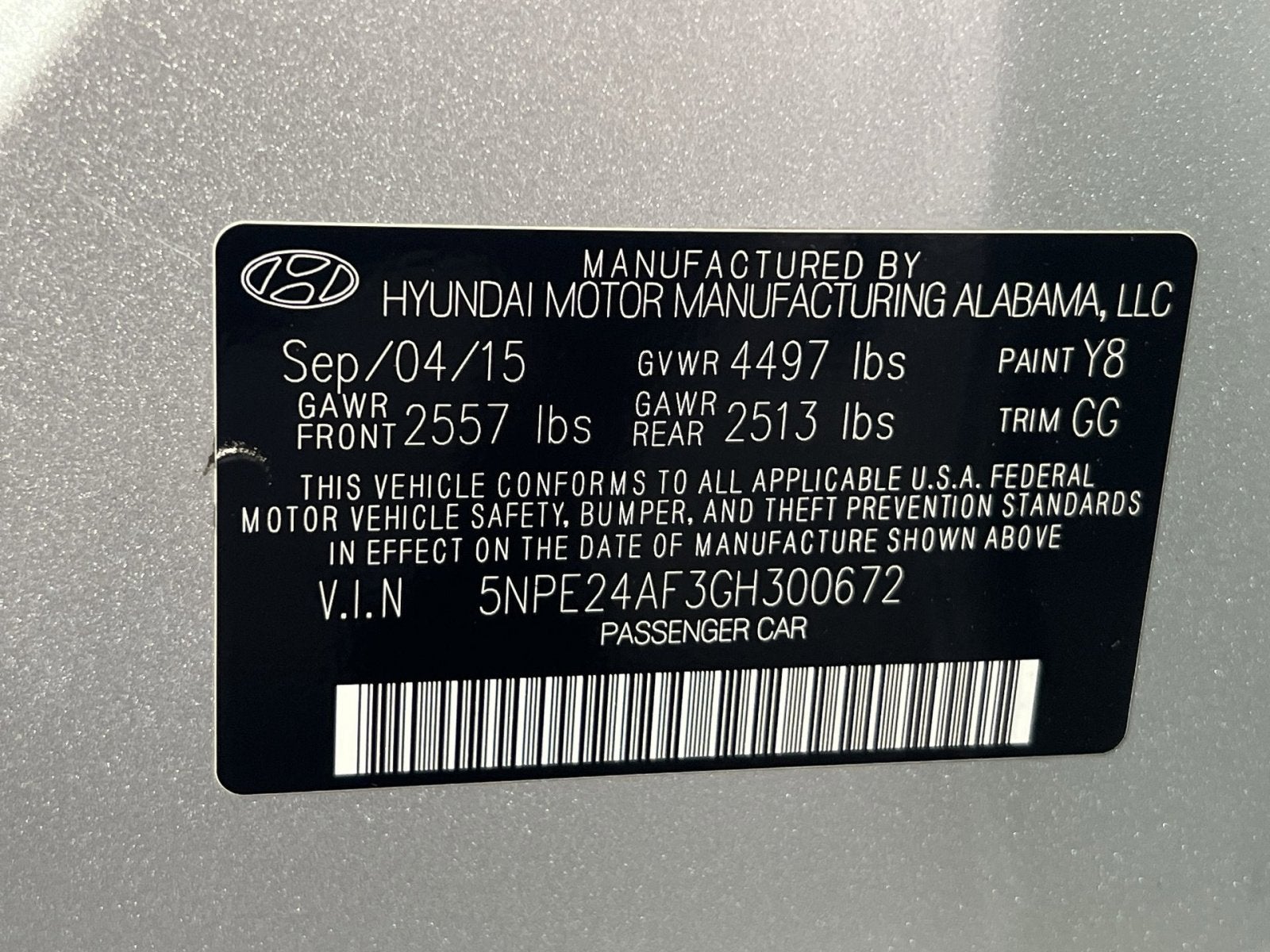 2016 Hyundai Sonata SE