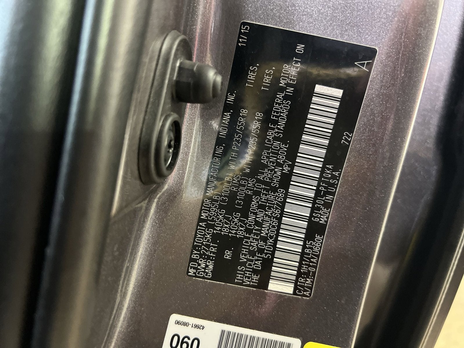 2015 Toyota Sienna Limited Premium