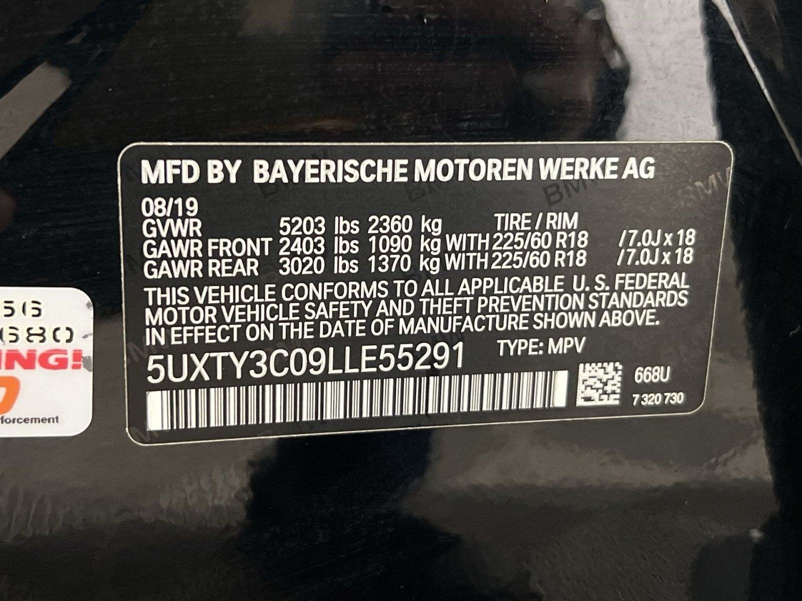 2020 BMW X3 sDrive30i