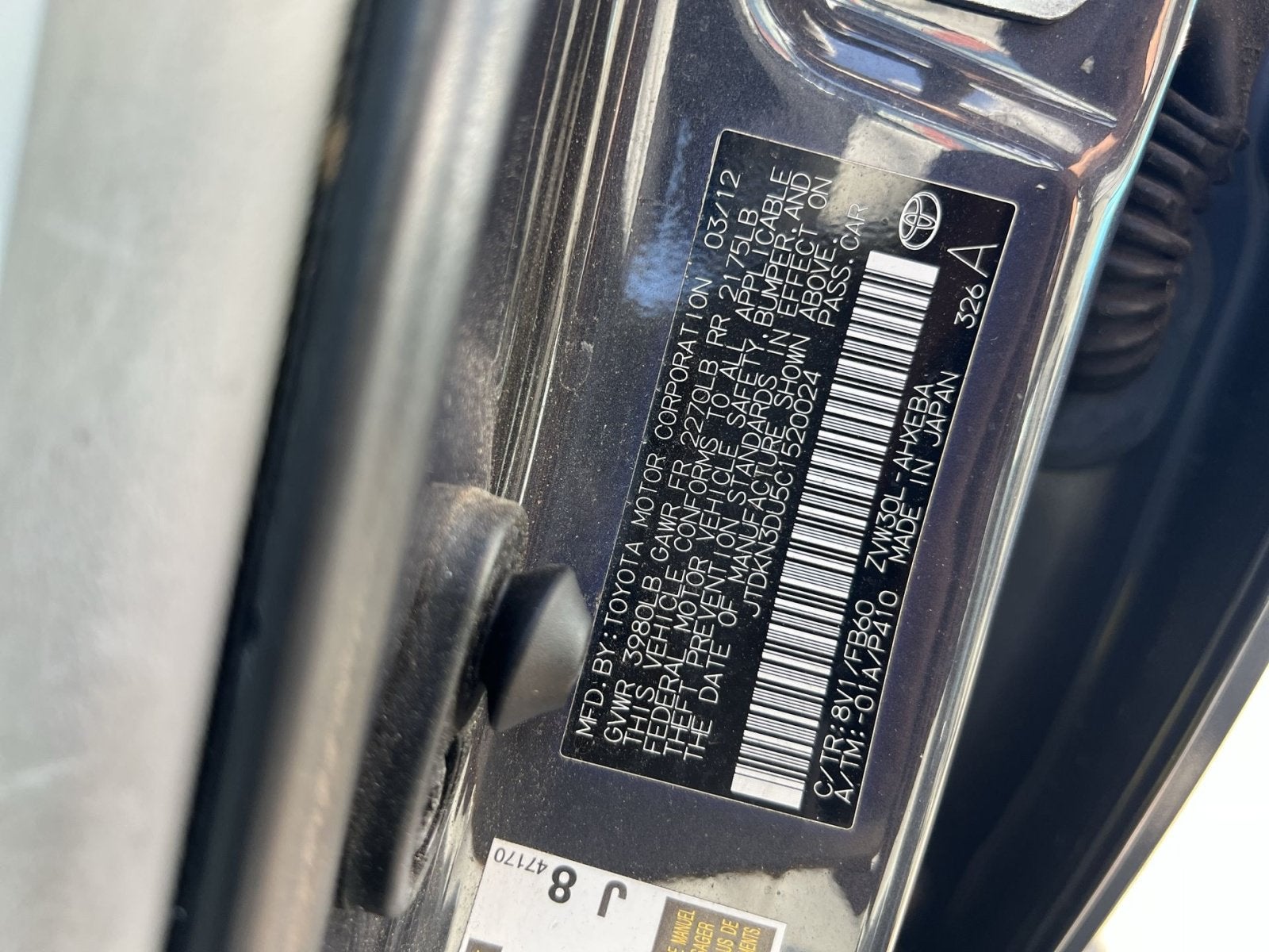 2012 Toyota Prius Three