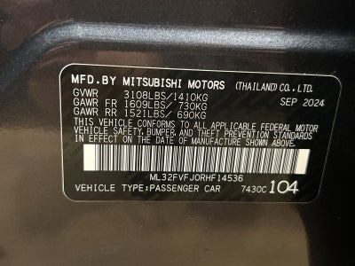 2024 Mitsubishi Mirage G4 SE
