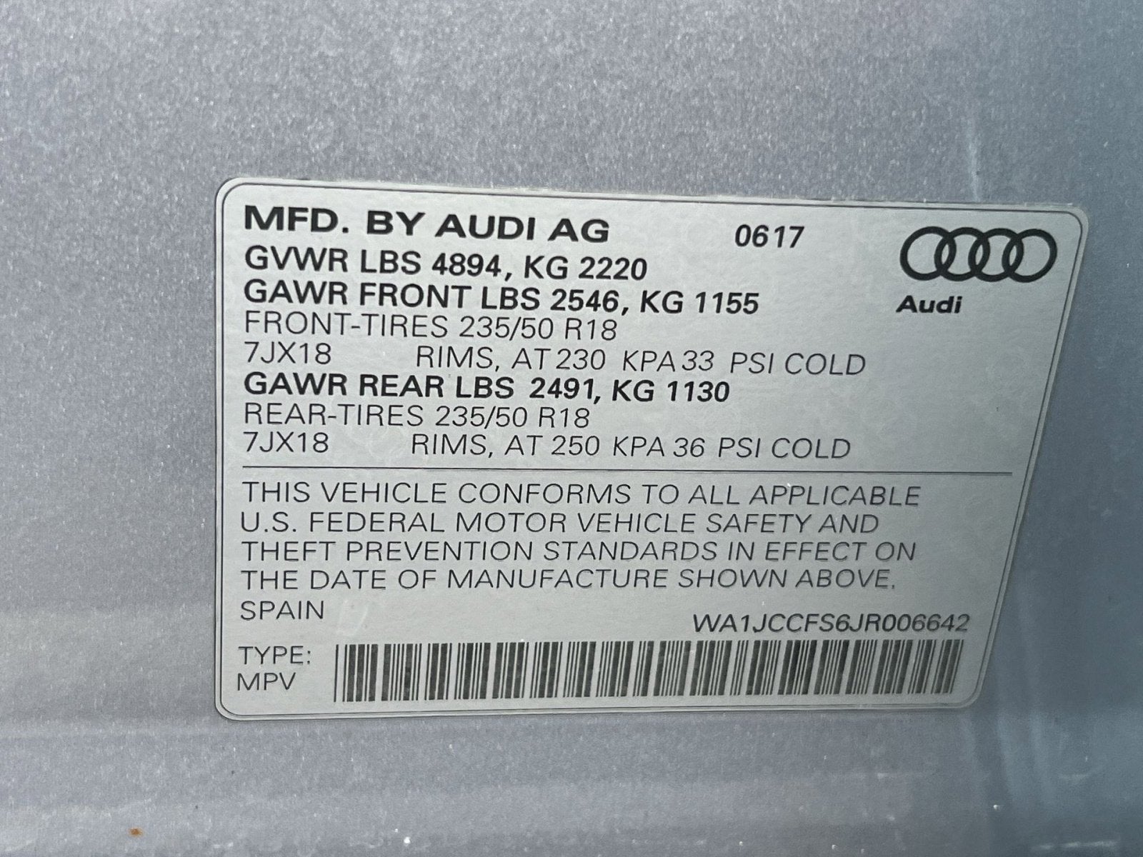 2018 Audi Q3 2.0T Premium Plus