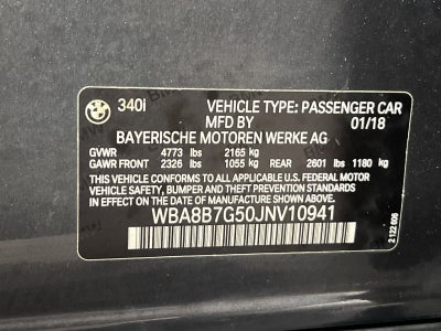 2018 BMW 3 Series 340i xDrive