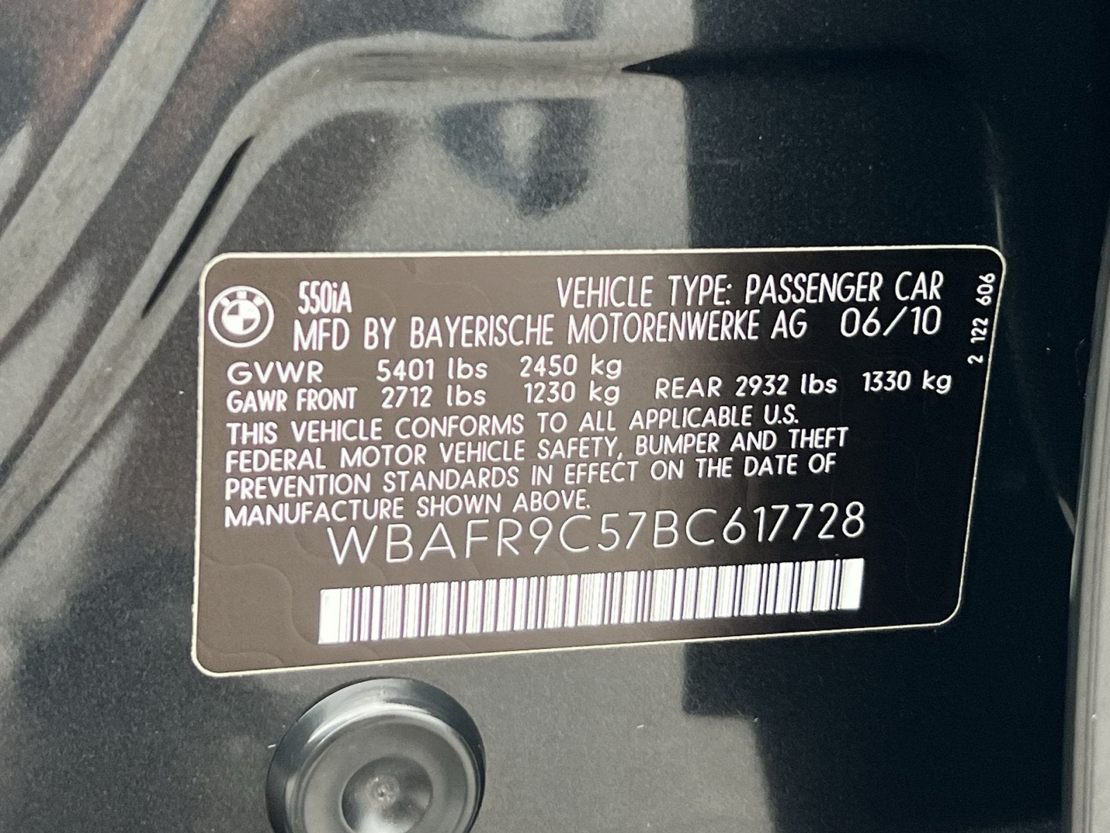 2011 BMW 5 Series 550i