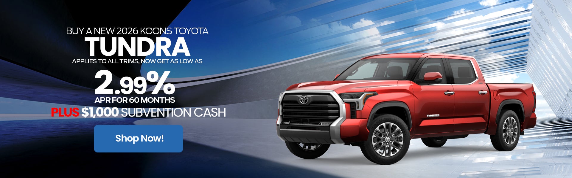 2026 Toyota Tundra APR Offer